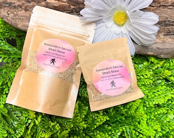 Hermit crab balanced meal Sasquatch Secret shell Stew with Shrimp and Alfonso urchins.