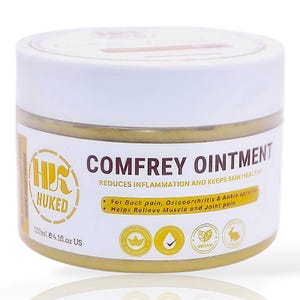 Premium High Strength Comfrey Cream Balm - Organic - Vegan-friendly - 120ML - Handmade by Huked - Wolverhampton - UK