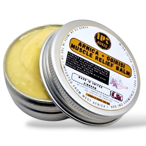 Huked® Arnica + Ogirisi Balm | Natural Body Massage Balm | West African Botanicals | Handmade in the UK | 30g Tin | Vegan Skincare