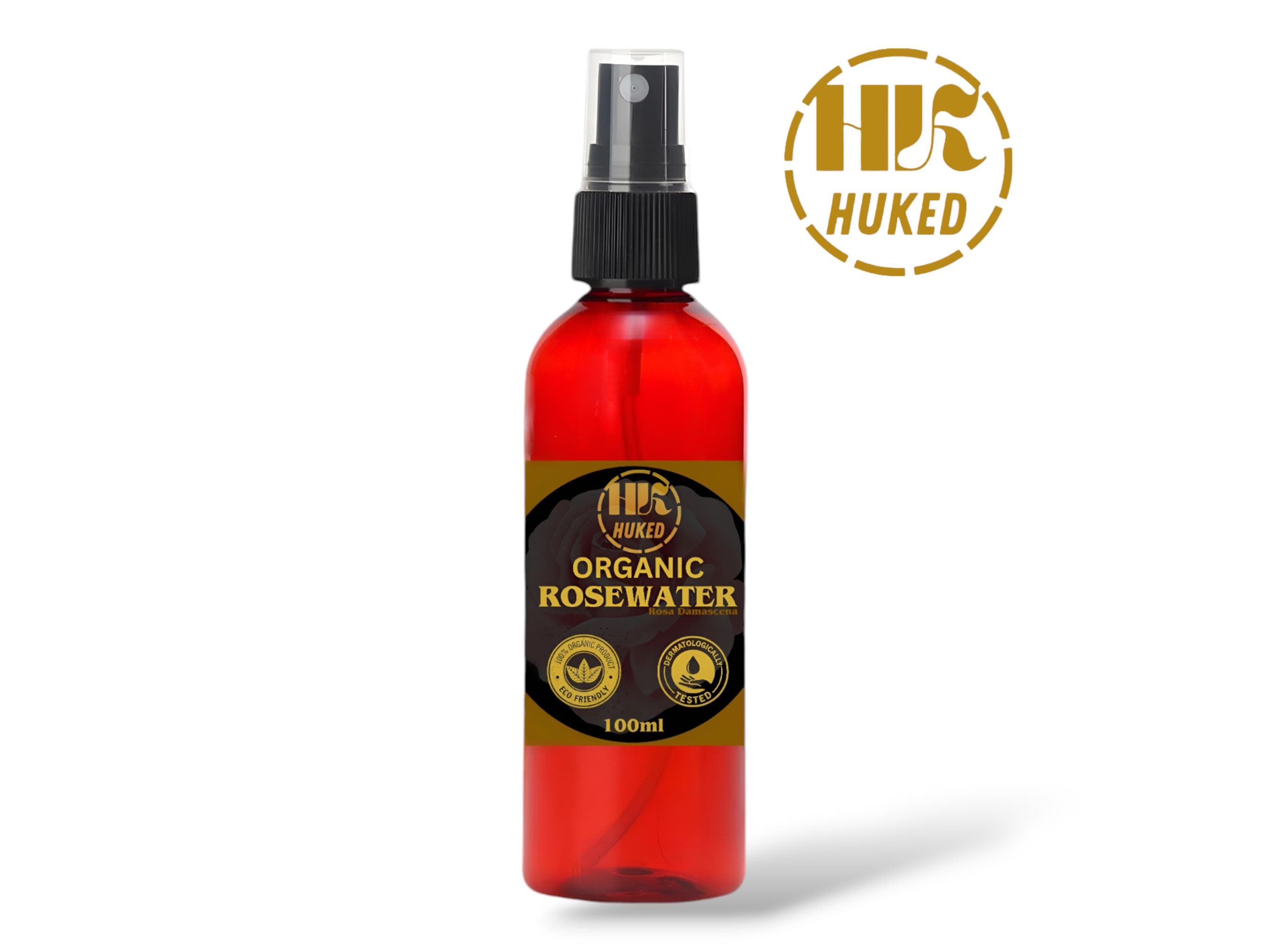 Huked Rosewater Spray -With Glycerine & Aloe Vera- 100ml- Handmade - Organic - Made by Huked - Wolverhampton - UK