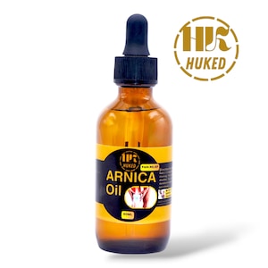 Huked Arnica Oil - Natural Cold Pressed Undiluted Arnica Oil - Handmade in the UK - 60ml