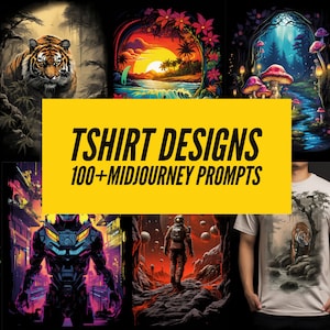 100+ T-shirt Designs Midjourney Prompts, AI Art, Midjourney Prompt, Midjourney AI Art, Learn Midjourney, Digital Art, AI Generate, Art Print