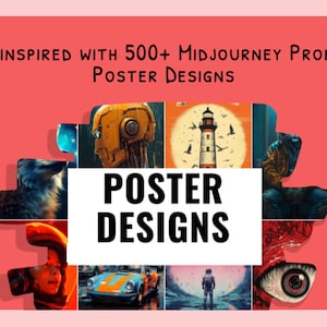 500+ Poster Designs Midjourney Prompts, AI Art, Midjourney Prompt, Midjourney AI Art, Learn Midjourney, Digital Art, AI Generate, Art Print