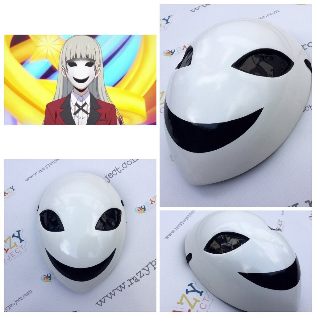 Ririka Momobami Kakegurui Mask Anime Cosplay Wooden Mask Etsy