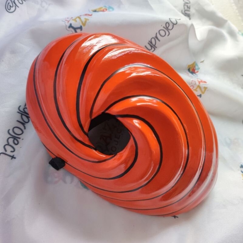 Tobi Obito Uchiha Mask Wooden Anime Cosplay Orange & Yellow Etsy