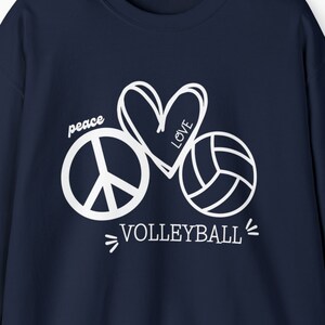 Peace Love Volleyball Sweatshirt, Volleyball lover Sweatshirt, Volleyball sweatshirt, Womens sweatshirt, Volleyball Player Gift, Teen Sports