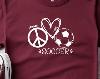 Peace Love Soccer Digital Download, Png file, HTV file, Vinyl file