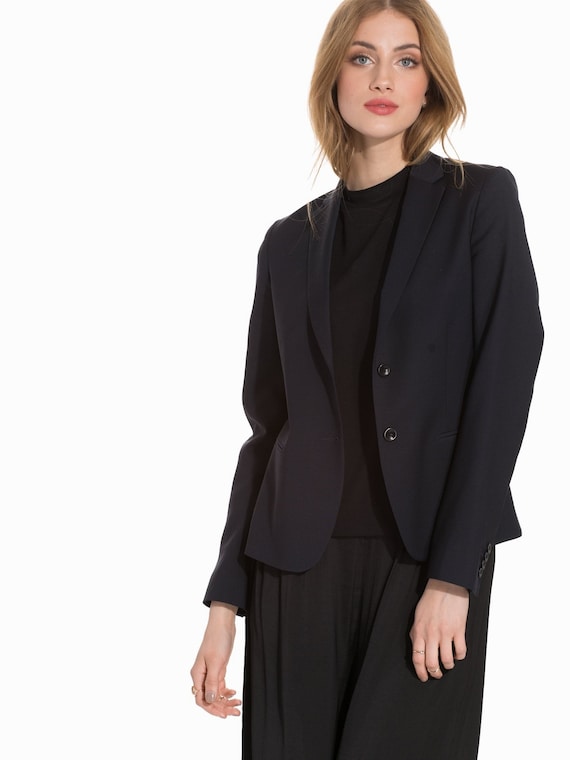 Filippa K Jackie Cool Wool Jacket Dark Navy Etsy