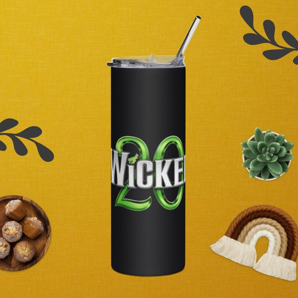 Wicked 20th Anniversary stainless steel tumbler, stanley tumbler, stanley doop, broadway tumbler, musical theatre tumbler