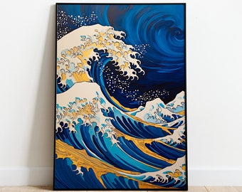 The Great Wave off Kanagawa, Katsushika Hokusai, Japanese Wall Art - Digital Download