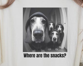 Basset Hound Hoodie Crew Shirt, Funny Basset Lover Tee, Funny Dog Shirt, Basset Hound Gift, Dog Meme TShirt