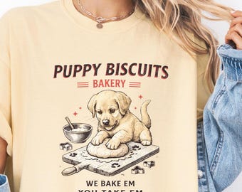 Comfort Colors Funny Labrador Retriever Shirt, Dog Owner Tee, Cute Dog Baking TShirt, Puppy Biscuit Bakery T, Dog Lover Gift, Funny Dog Tee