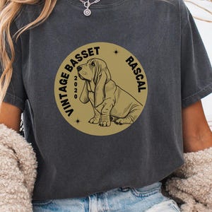 Personalized Basset Hound Shirt, Funny Dog Lover Tee, Cute Basset t-shirt, Dog Mom Dad Gift, Hound Dog Humor tshirt, Vintage Basset