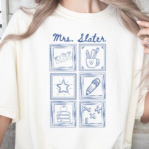 Custom Teacher Shirt, Comfort Colors School TShirt, Personalized Back to School t-shirt, Teacher Gift, Elementary Teacher Graphic Top