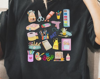 Art Teacher Shirt, Elementary Art Teacher Gift, Back to School Art Teacher Tee, Retro Art Classroom Shirt, Art Education Gift