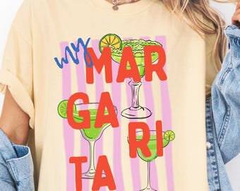 My Margarita T-shirt, Margarita Cocktail Graphic Tee, Girl's Night Weekend Shirt, Bachelorette tshirt, Summer Trendy TShirt, My Marg T