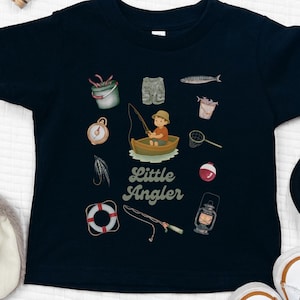 Fish Toddler Shirt, Cute Kid&#39;s Top, Fish Kid&#39;s Shirt, Fishing Equipment T-Shirt, Trendy Fishing Tshirt, Fish Tee For Kids, Fishing Love Gift