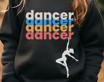 Dancer Sweatshirt, Ballerina Sweatshirt, Kid's Dance Shirt, Ballet Top, Youth Dancer Top, Female Dancer, Ballet Dancer Sweatshirt, Dance Top