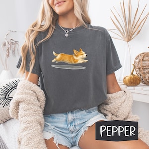 Corgi Shirt, Funny Corgi Tee, Cute Dog Lover Gift, Flying Corgi T Shirt, Comfort Colors Corgi Mom Shirt, Pet Lover Graphic Tee