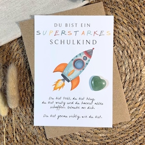 Geschenk Einschulung 2025 Mutmacher zum Schulanfang Glücksbringer Affirmation Geschenk Schulkind 2025 Mutstein Einschulung Glücksbringer