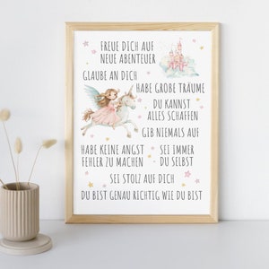 Poster Mut Affirmation Kinder Meilensteintafel Geschenk Schulkind Karte Glücksbringer Schule Affirmation Karte Kindergarten