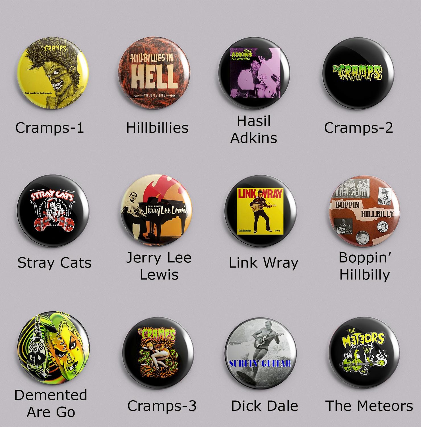 The Cramps Buttons - Etsy
