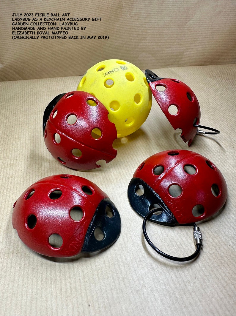 Ladybug Handmade Recycled Pickleball Art freestanding Etsy