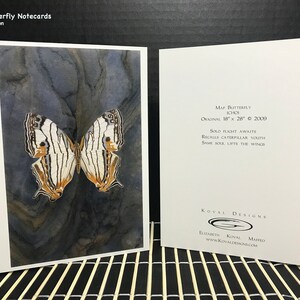 Fine Art Note Card 5x7: Map Butterfly from CHO Collection