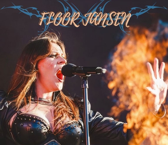 Floor Jansen Poster Printable PDF, Vintage, Senfonic Metal Music