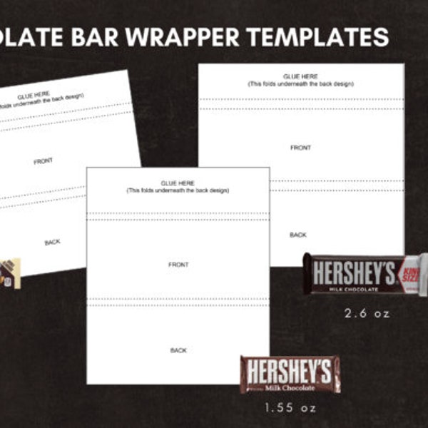 Chocolate bar wrapper template, Hershey bar wrapper template, Chip bag template instant download, Blank candy bar wrapper template, Hersheys