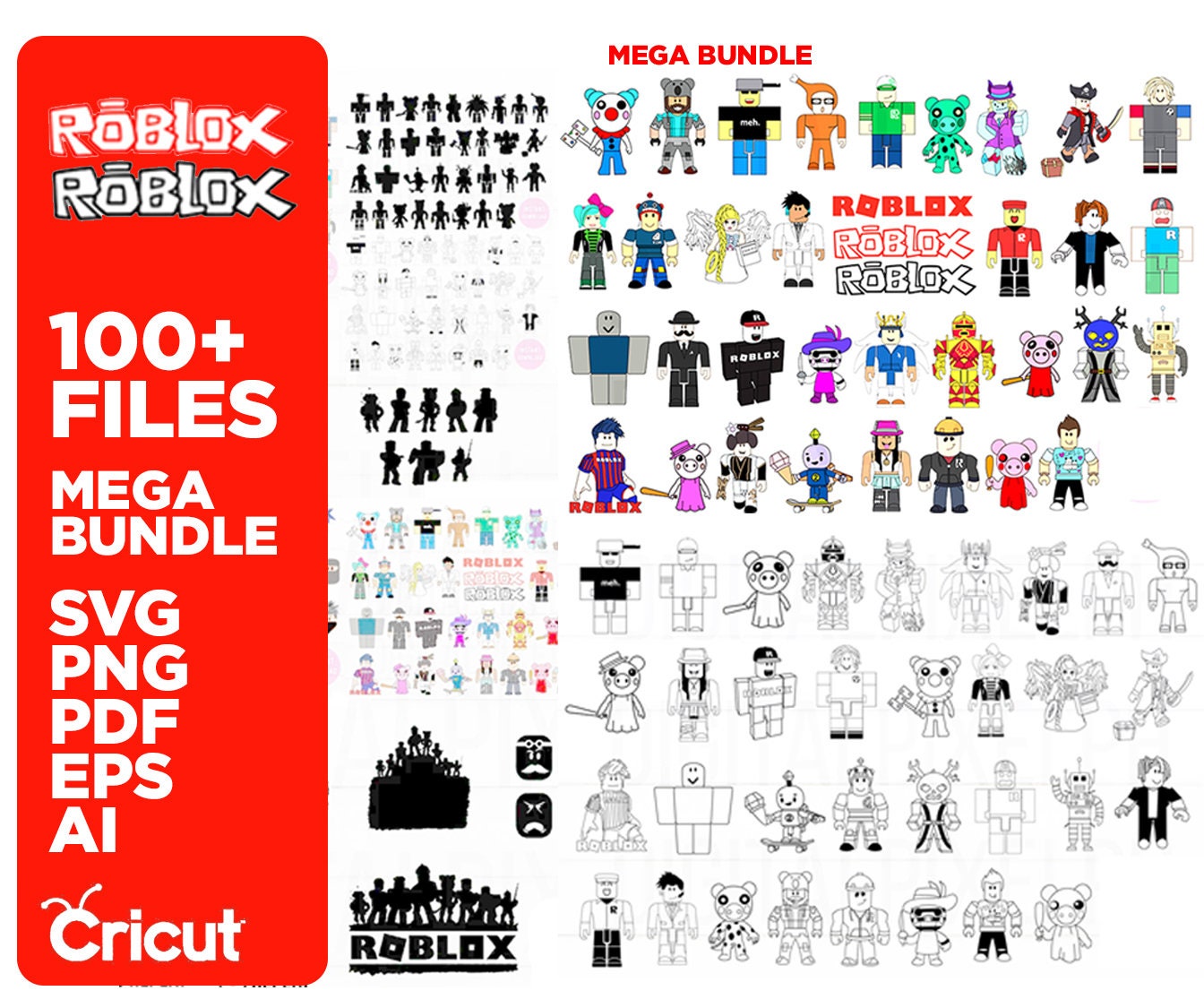 ROBLOX Svg Mega Bundle , Roblox Png , For Cricut