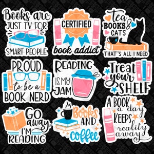 Goodnotes Stickers Collection Book Lovers Digital Sticker Pack Colorful Digital Sticker IceBear Sticker Planner Sticker image 2