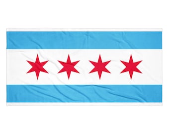 Chicago Flag Beach Towel