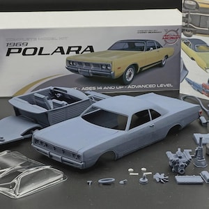 1/25 1969 Dodge Polara Resin Model Kit with Engine, Windows & Tires