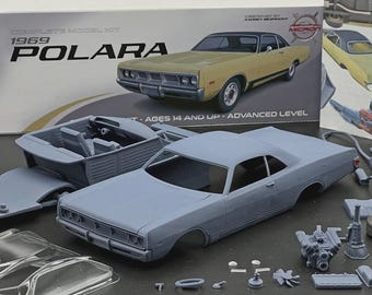 Kit de modelo de resina Dodge Polara 1969 a escala 1/25 con motor, ventanas y neumáticos