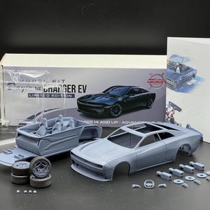 1:25 Dodge Charger EV Daytona SRT Concept Model Kit Resin And Clear Parts
