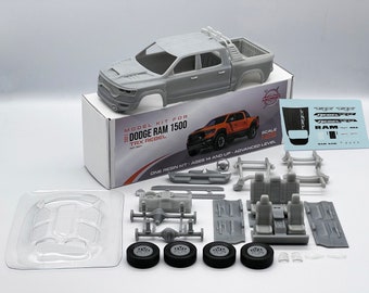 1:25 RAM 1500 TRX Rebel 5th Gen Resin Model Kit with Rubber Tires and Clear Parts