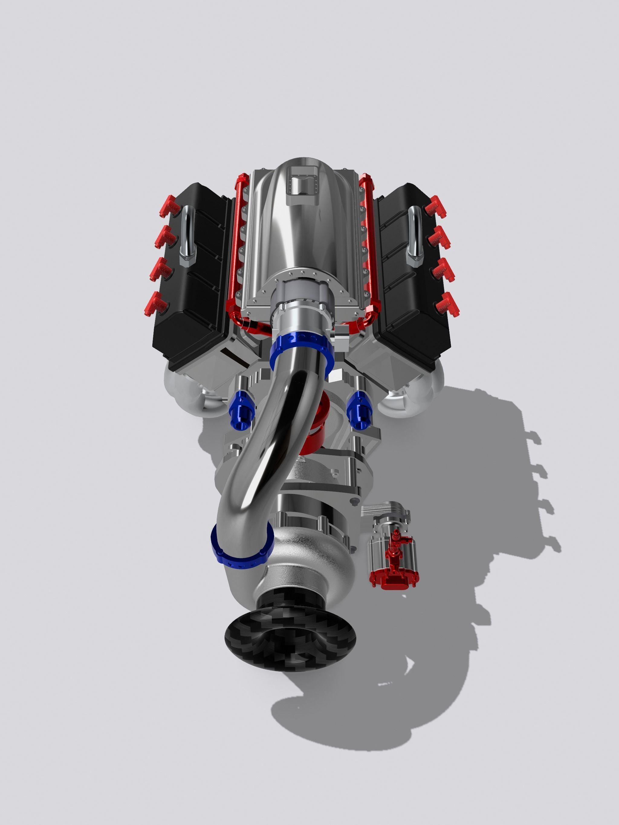 Procharged HEMI Engine Kit | Scales 1/64 1/24 1/25 1/18 1/16 1/10 1/8 ...