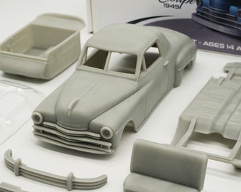 Kit de modelo de resina Plymouth Business Coupe 1949 a escala 1:25 con piezas transparentes incluidas