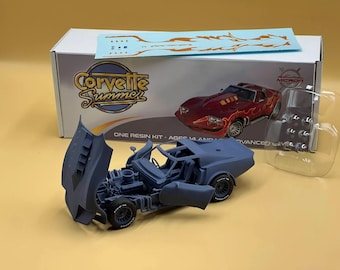 1:25 Corvette Summer Resin Model Kit With Decals, Rubber Tires and Clear Parts