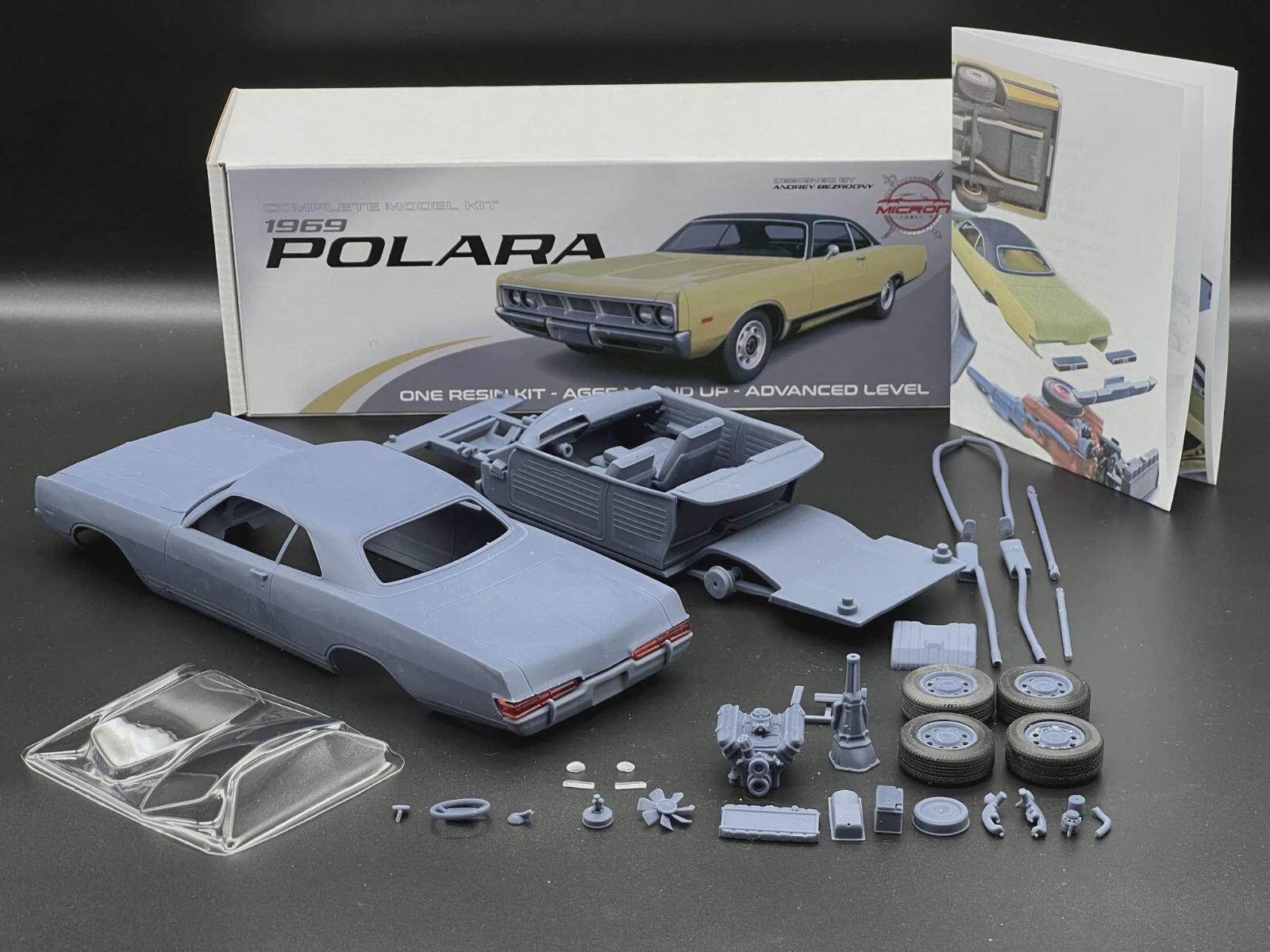 1/25 1969 Dodge Polara Resin Model Kit With Engine, Windows