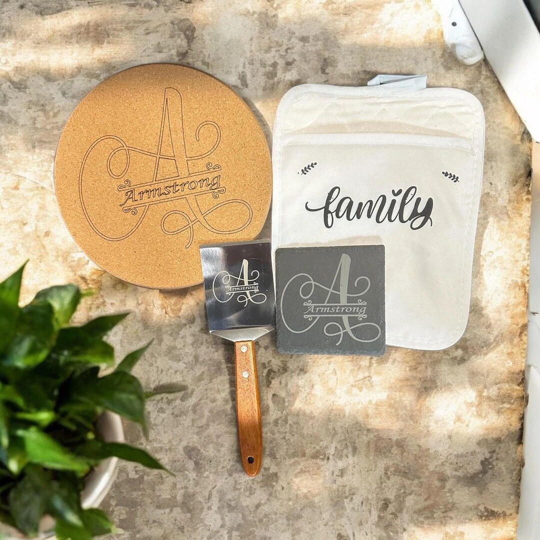Customized Kitchen Set, Personalized, Monogram, Housewarming, Wedding ...
