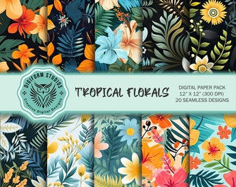 3D Art Deco Digital Paper 20 Pack, Scrapbook Papers, Seamless Patterns ...