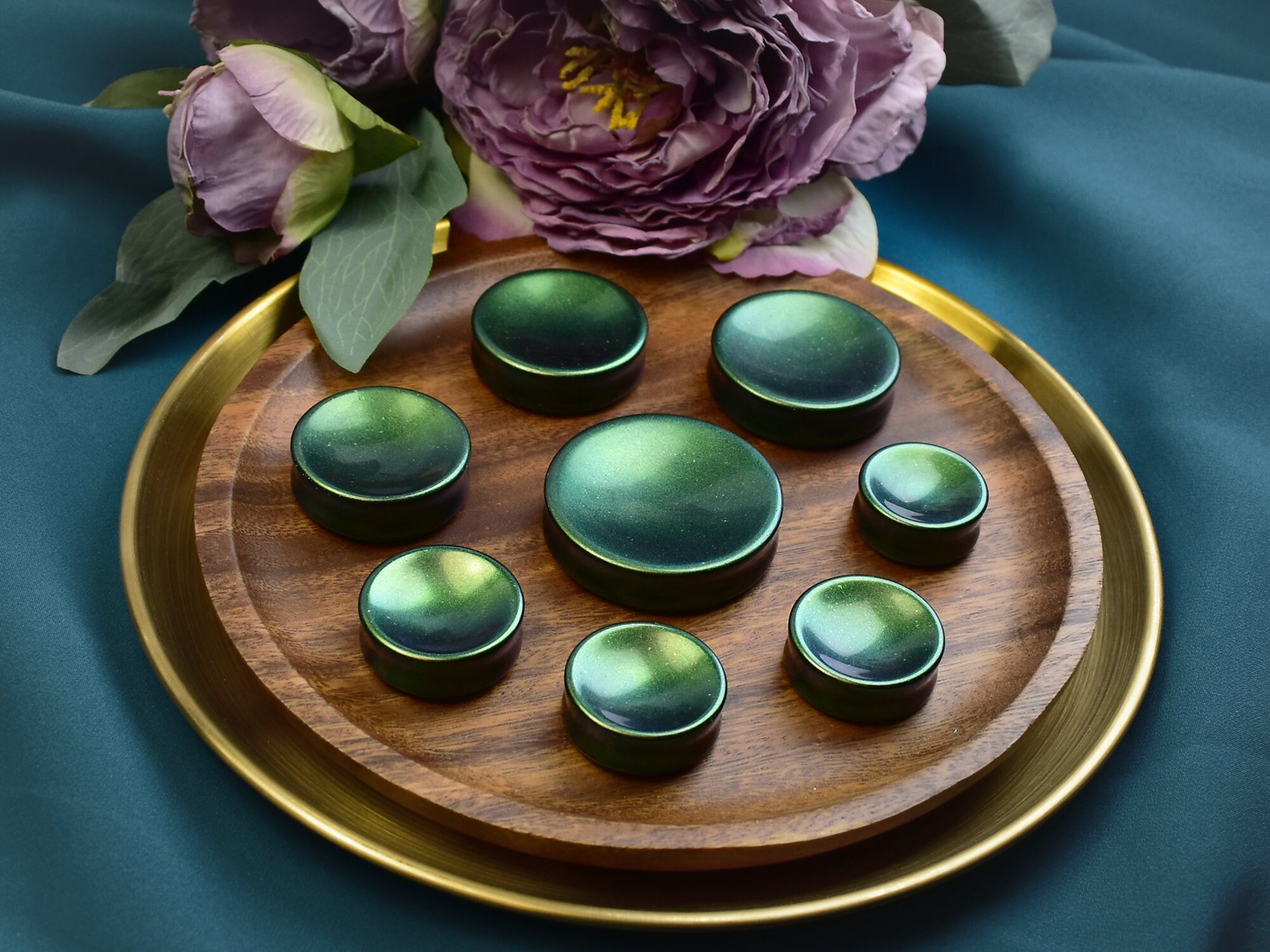 Coppia Di Dilatatori Auricolari In Corno Di Bufalo Biologico Con - Foto 10