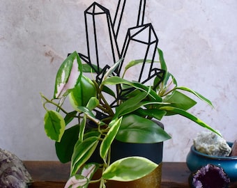 Crystal Gothic Plant Trellis, 3D Printed Trellis, Garden Decor, Plant Support, Goth Decor, Houseplant trellis, Plant Lover Gift