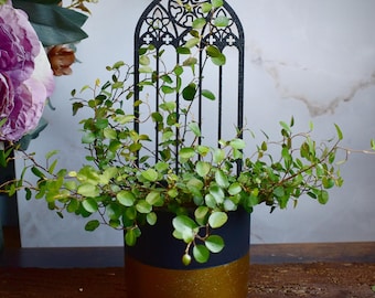 Gothic Plant Trellis, 3D Printed Trellis, Garden Decor, Plant Support, Goth Decor, Houseplant trellis, Plant Lover Gift