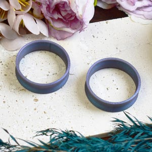 Ultra Light Cosmic Grey Ear Tunnels 10-100mm | Thin-wall Ear Tunnels Pair | 3D Print | Ear Plugs | MADE TO ORDER