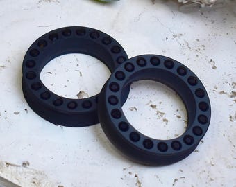 Par Túneles de oreja 20-150mm con gemas de vidrio | Impresión 3D ultra ligera | Plugs para las orejas | HECHO A PEDIDO