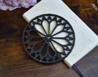 Unique 3D Printed Gothic Window Coasters - Gothic Rosette Cathedral Coasters, Perfect Goth Home Decor Gift