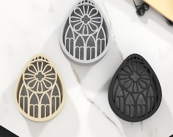 Teardrop Ear Tunnels 20-150mm with Gothic Cathedral Window | Thin-wall Ear Tunnels Pair | 3D Print | Ear Plugs | MADE TO ORDER | 14 Colors